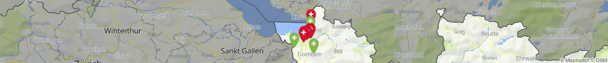 Kartenansicht für Apotheken-Notdienste in der Nähe von Hohenweiler (Bregenz, Vorarlberg)